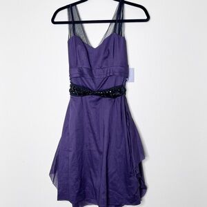 NWT Lavender Label by Vera Wang Women Purple Cocktail Dress 6 New